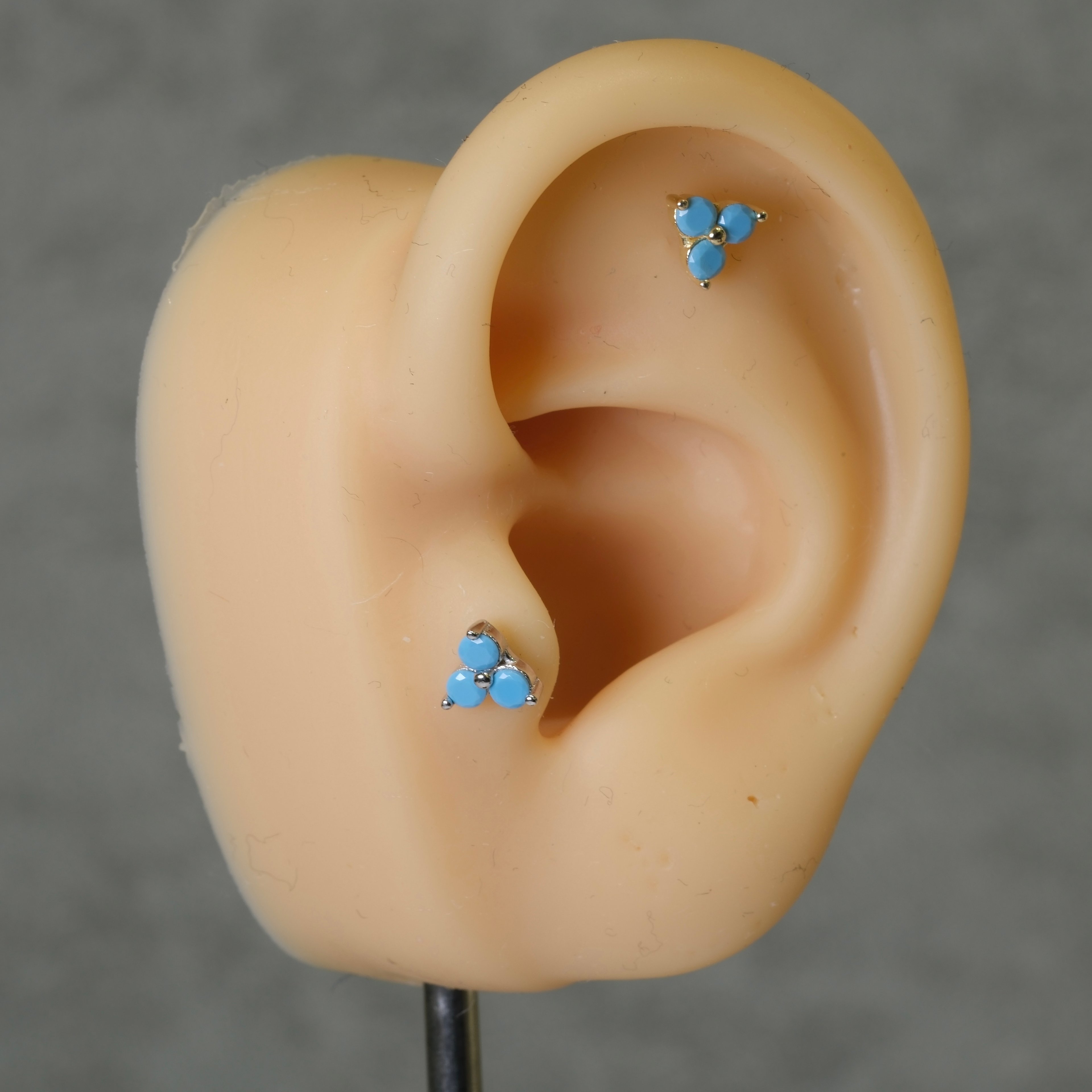 Blue Triangle Piercing