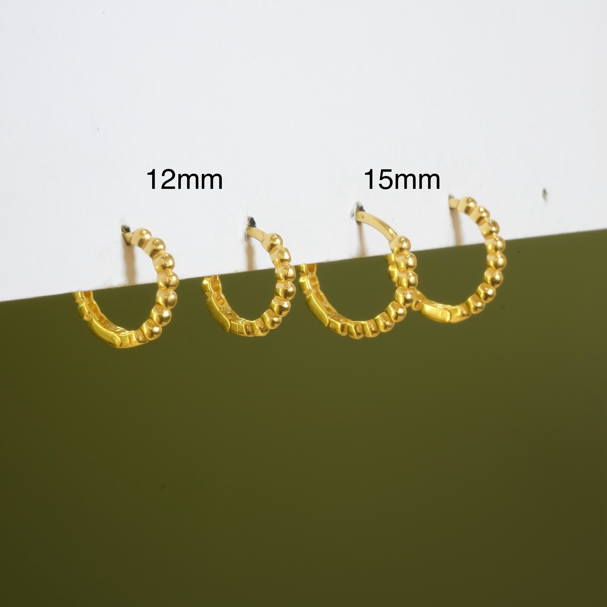 Tiny Ball Hoop Earrings
