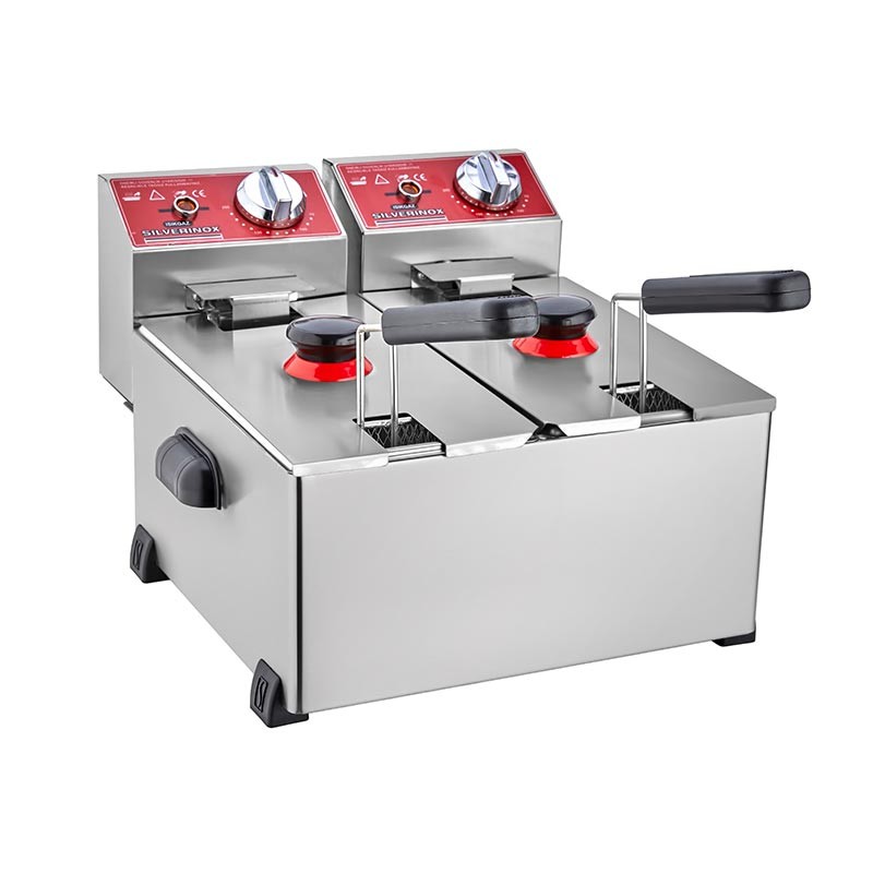 SilverInox Fritöz 3+3 L, Elektrikli