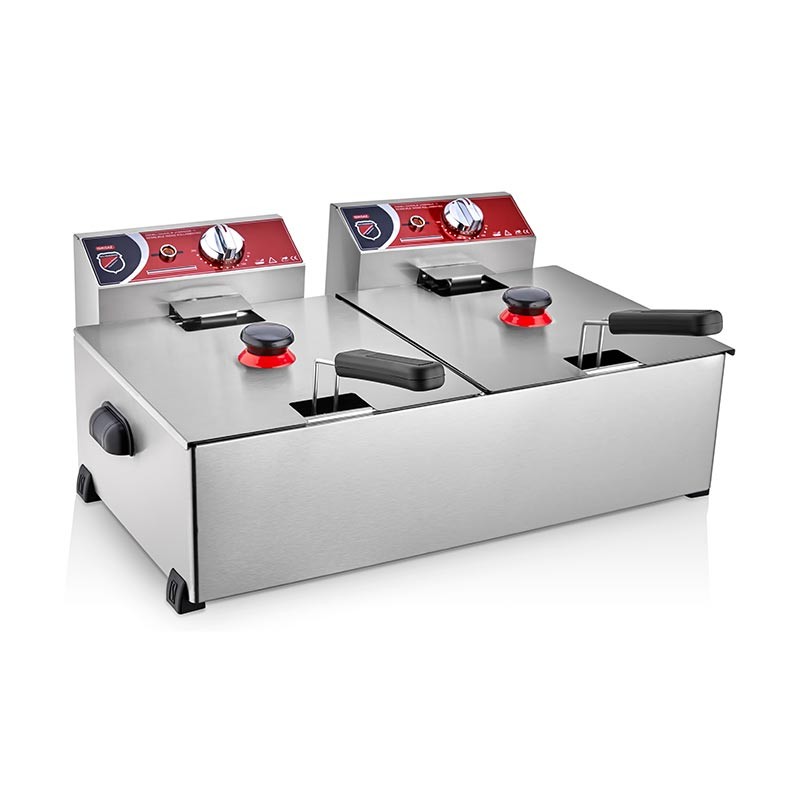 SilverInox Fritöz 8+8 L, Elektrikli