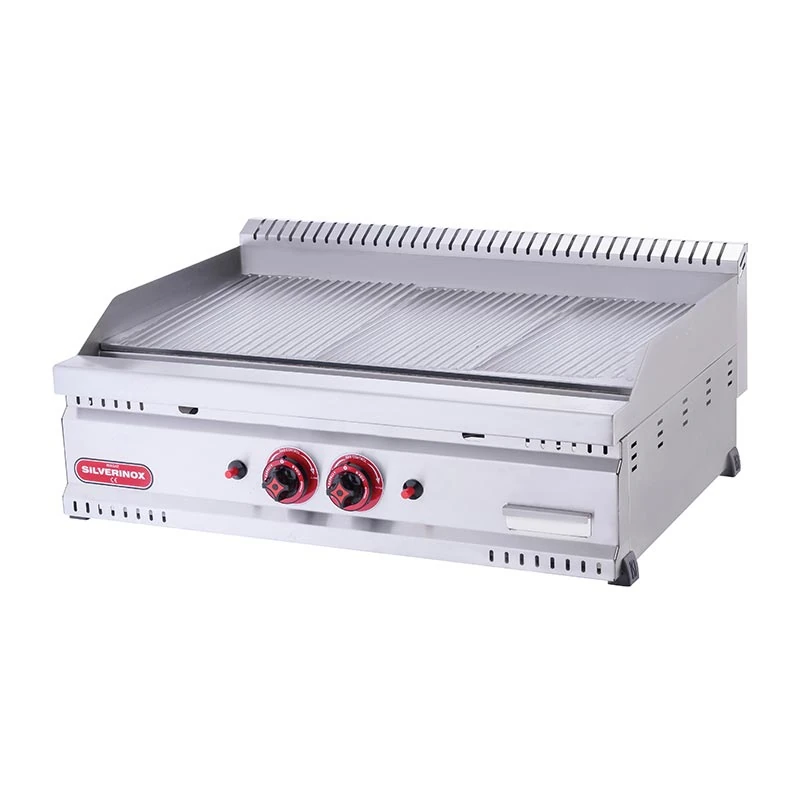 SilverInox Tam Oluklu Izgara, 60x60 cm, Doğalgazlı & Tüplü