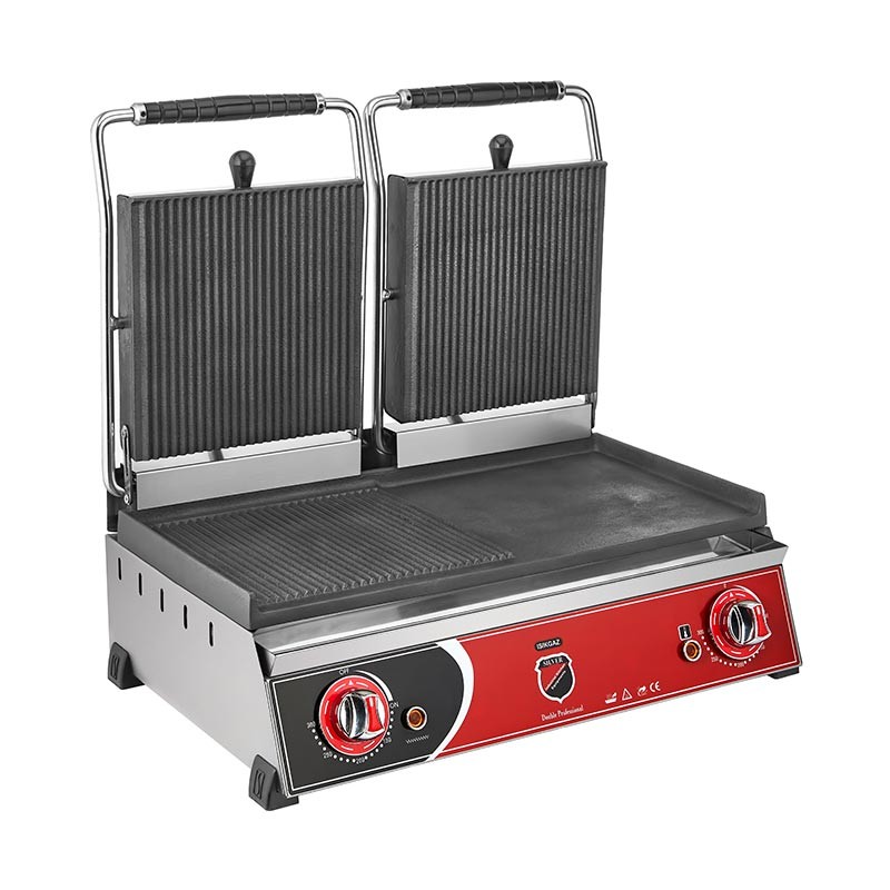 SilverInox Hamburger Makinesi, Çift Kapaklı, 20 Dilim, Elektrikli