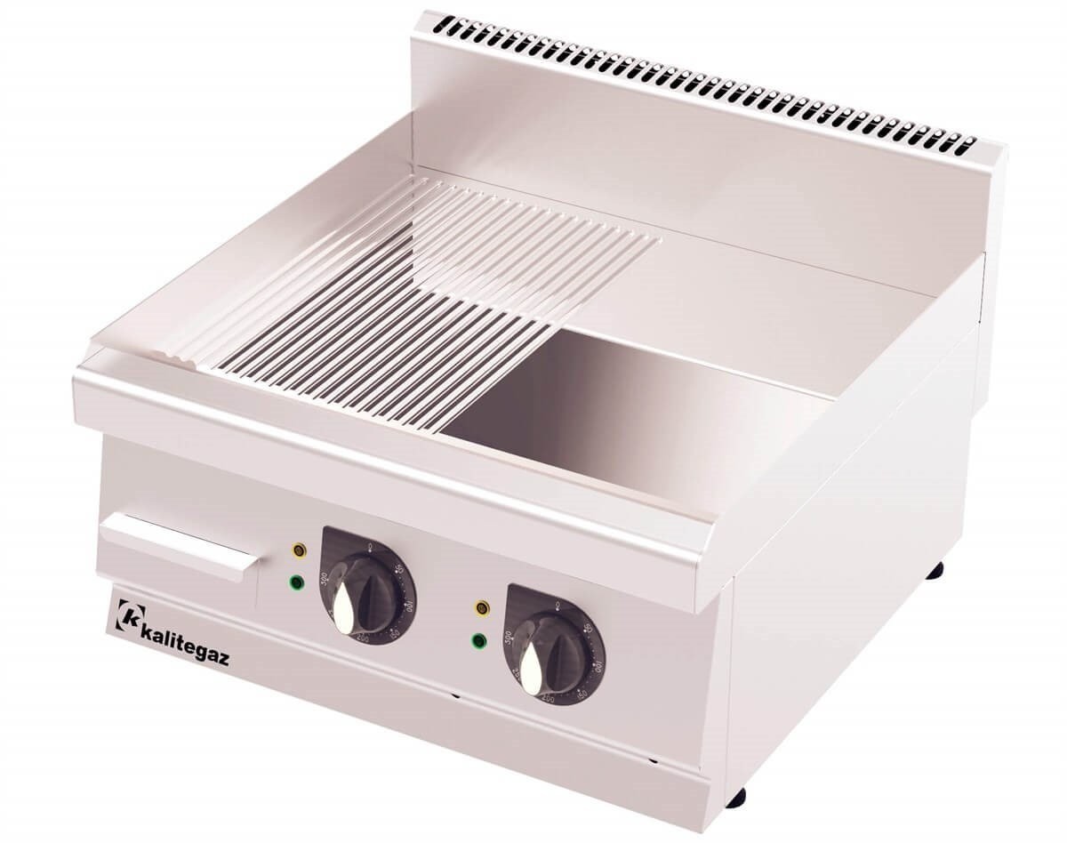 Kalitegaz Elektrikli Pleyt Izgara Yarı Oluklu Krom Kaplı 60x60x29 cm GS6060EC Rinnova