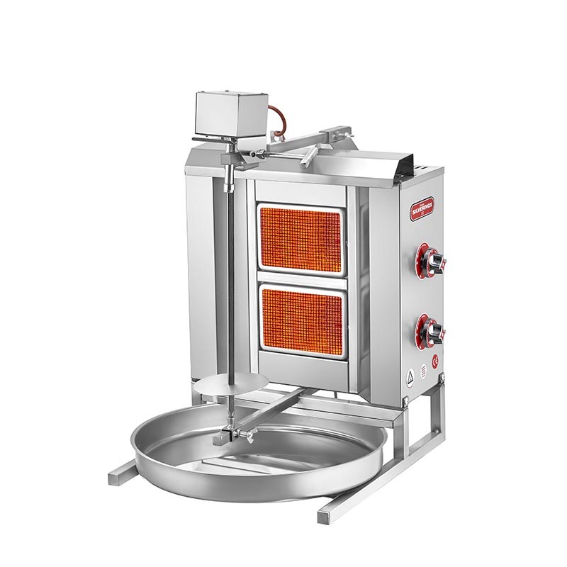 SilverInox Üstten Motorlu Döner Ocağı, 2 Radyanlı, Doğalgazlı & Tüplü