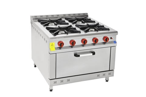 Himaksan 4 Lü Kuzine 4 Ocak 1 Fırın Gazlı LPG Li 100X100X85 HMK-KZG 1010 