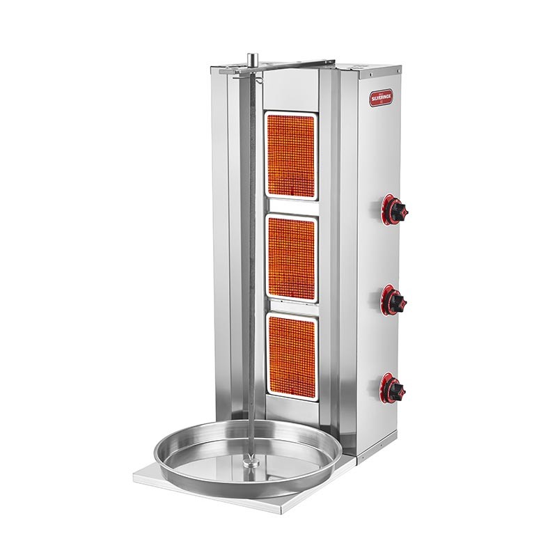 SilverInox Döner Ocağı 3 Radyanlı, Doğalgazlı & Tüplü