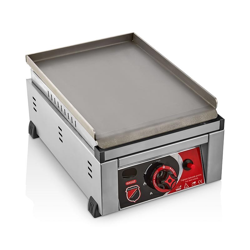 SilverInox Pleyt Izgara 30 cm, Doğalgazlı & Tüplü - Doğalgazlı