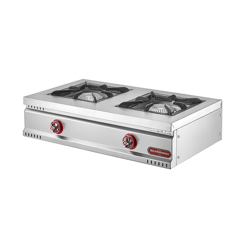 SilverInox Set Üstü 2 Gözlü Midi Ocak, Doğalgazlı & Tüplü
