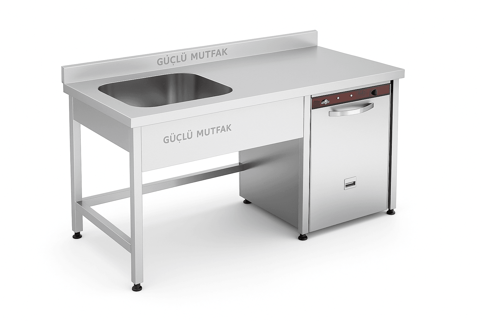 Paslanmaz Bulaşık Makine Girişli Evyeli Tezgah - 120 CM