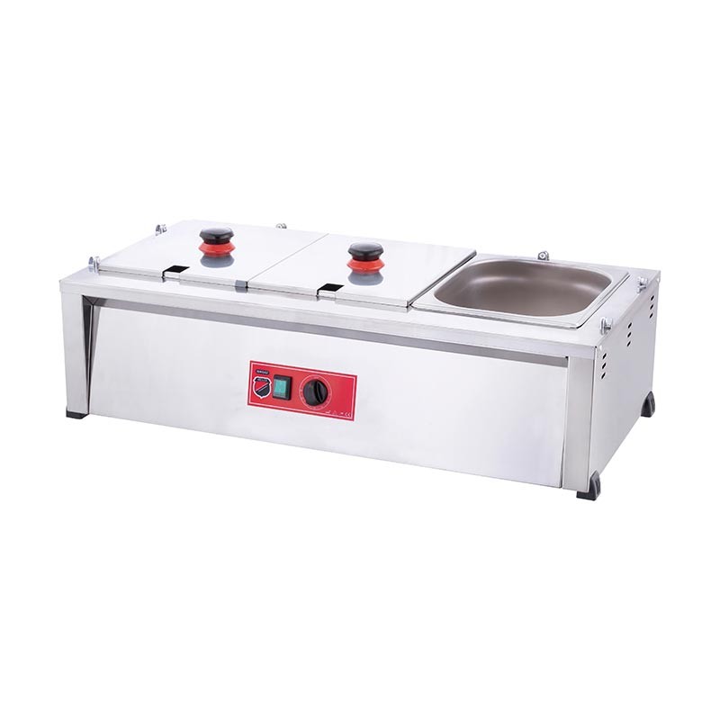 SilverInox Camsız Benmari, 3'lü, Elektrikli