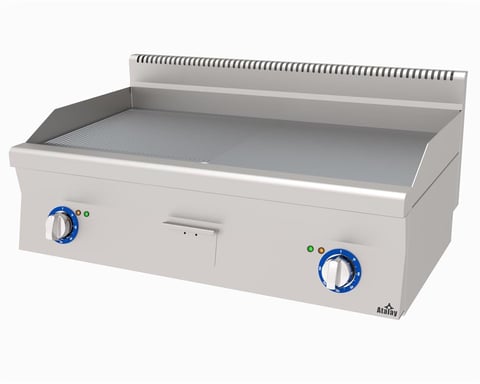 Atalay Elektrikli Pleyt Izgara Yarı Oluklu Yarı Düz Yüzey 100x60x30 E AEI-1060-ND
