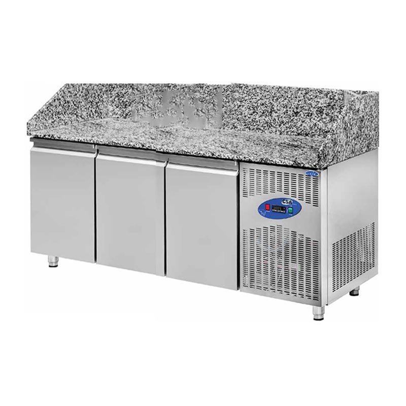 Pizza Hazırlık Dolabı, Granit Tablalı, 615 L 