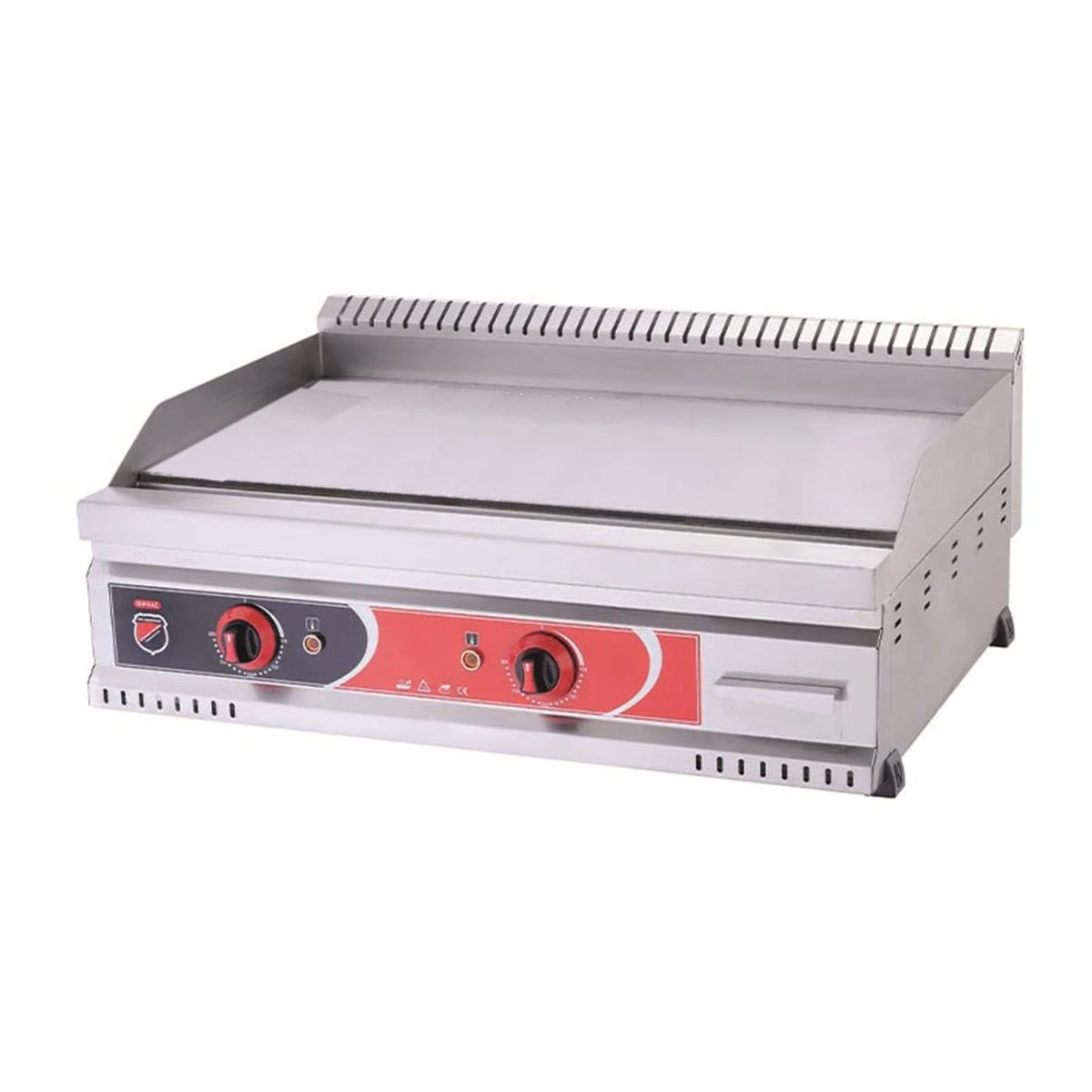 SilverInox 600 Seri Düz Pleyt Izgara, 60x60 cm, Elektrikli