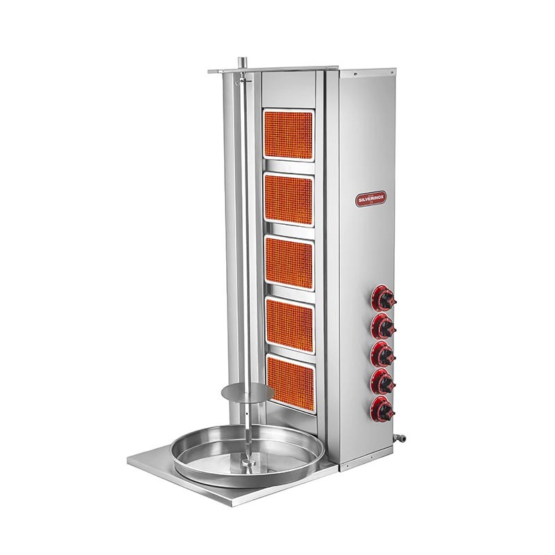 SilverInox Döner Ocağı 5 Radyanlı, Doğalgazlı & Tüplü
