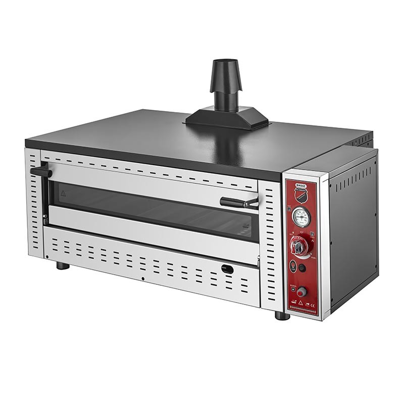 SilverInox Tek Katlı Pizza Fırını, Doğalgazlı, 30 cm x 6 Pizza Kapasiteli