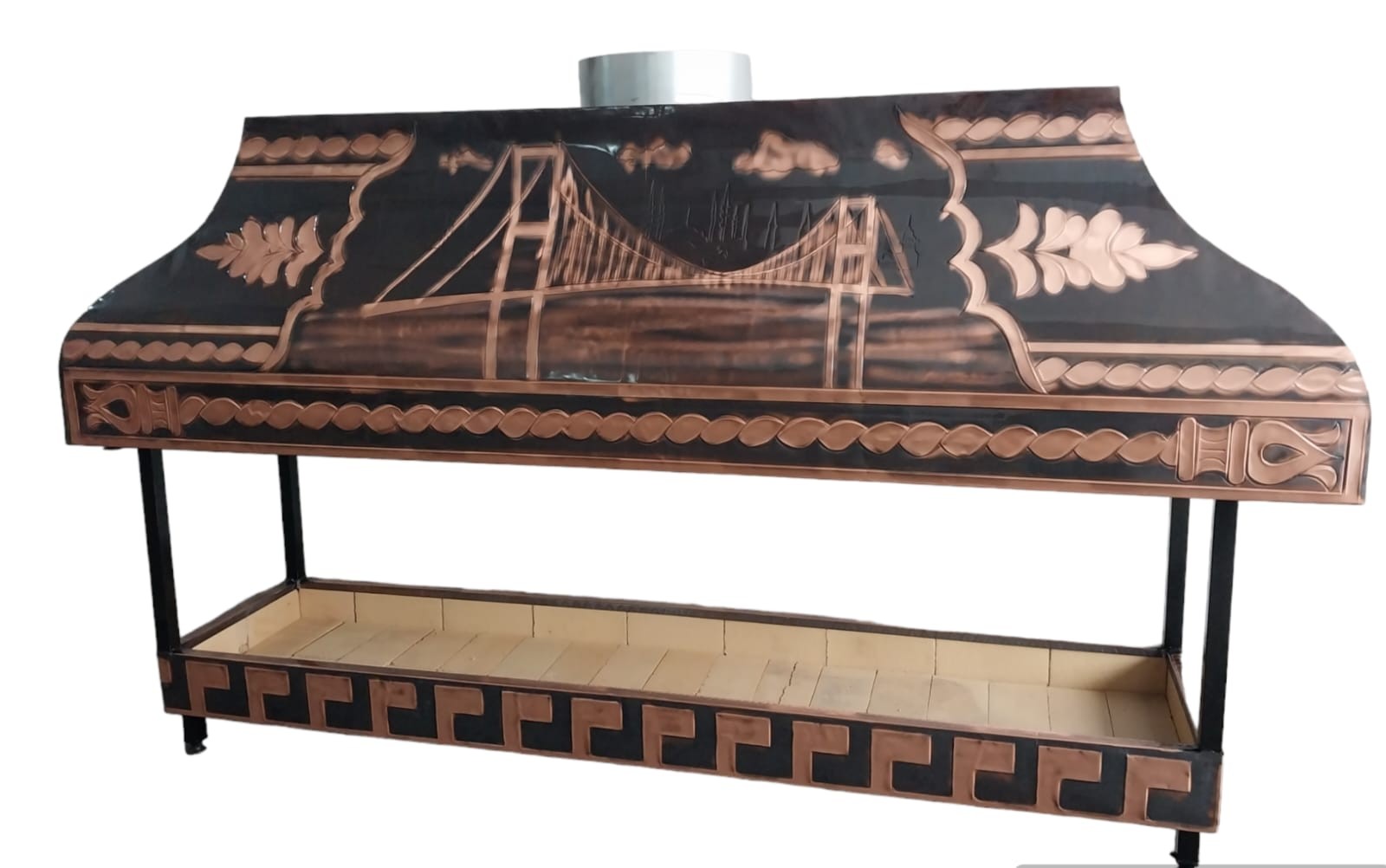 GÜÇLÜ MUTFAK BAKIR OCAKBAŞI MANGAL 100 CM