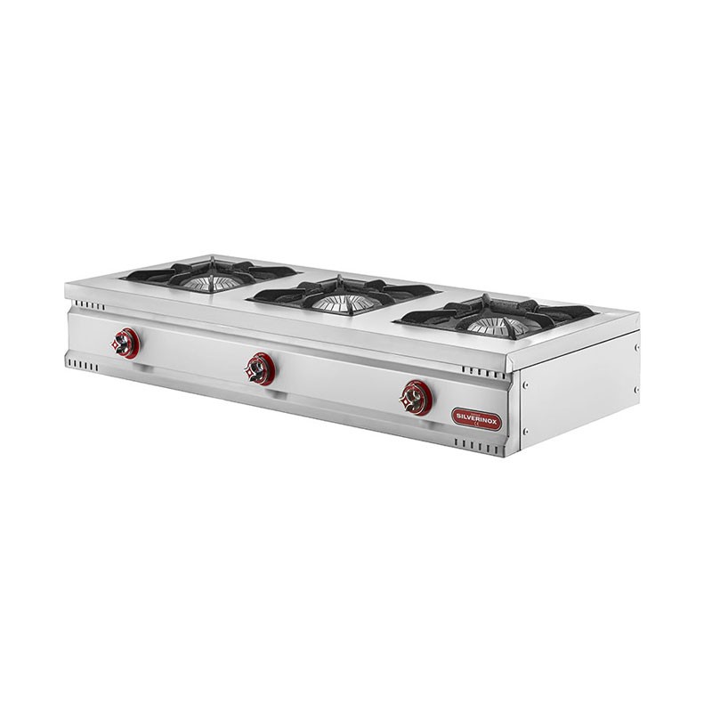 SilverInox Set Üstü 3 Gözlü Midi Ocak, Doğalgazlı & Tüplü