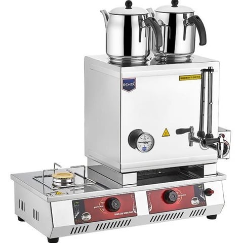 Remta Elektrikli+Gazlı Çay Ocağı 2 Demlikli 24 Litre N11E