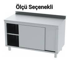 Güçlü Mutfak 190*60*85 Kapalı Ara Raflı Paslanmaz Tezgah