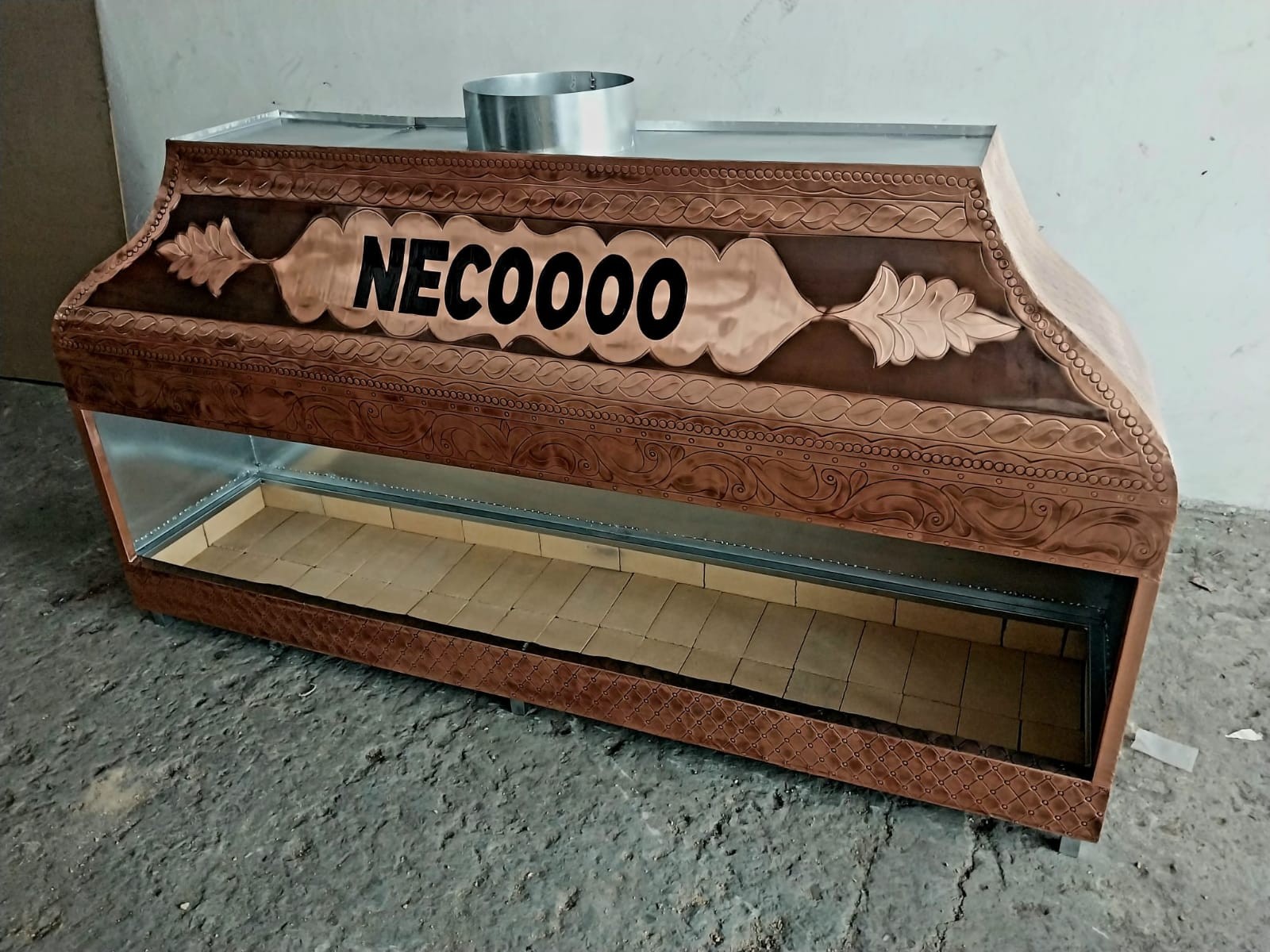 GÜÇLÜ MUTFAK BAKIR OCAKBAŞI MANGAL 100 CM