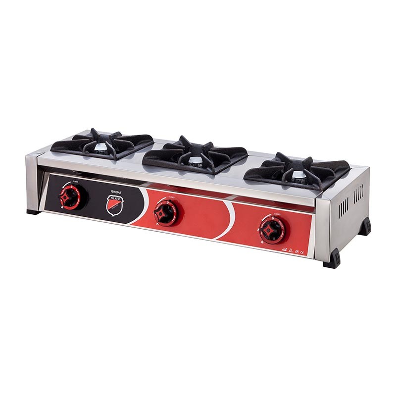 SilverInox 3 Gözlü Set Üstü Mini Ocak, Doğalgazlı & Tüplü