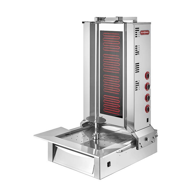 SilverInox Alttan Motorlu Döner Ocağı, 4 Radyanlı, Elektrikli