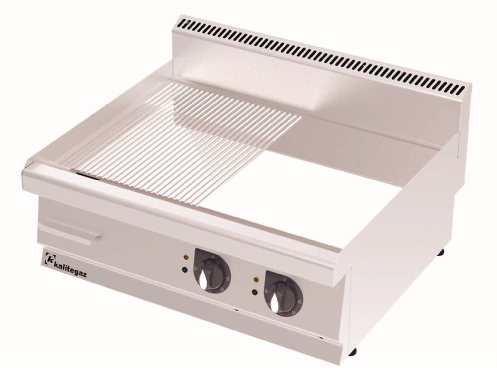 Kalitegaz Elektrikli Pleyt Izgara Yarı Oluklu Krom Kaplı 80x70x29 cm GS8070EC