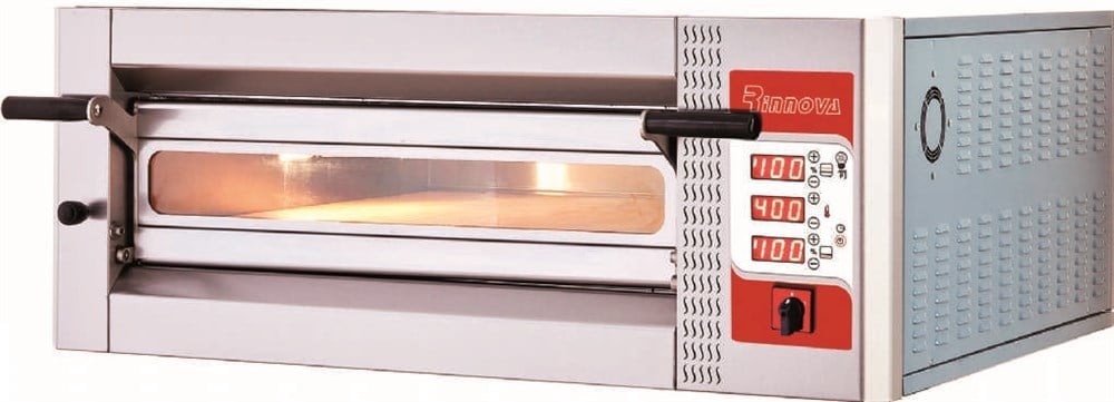 Kalitegaz Elektrikli Pizza Fırını 4x35 cm Pizza Kapasiteli Tek Katlı Dijital E4351 Rinnova