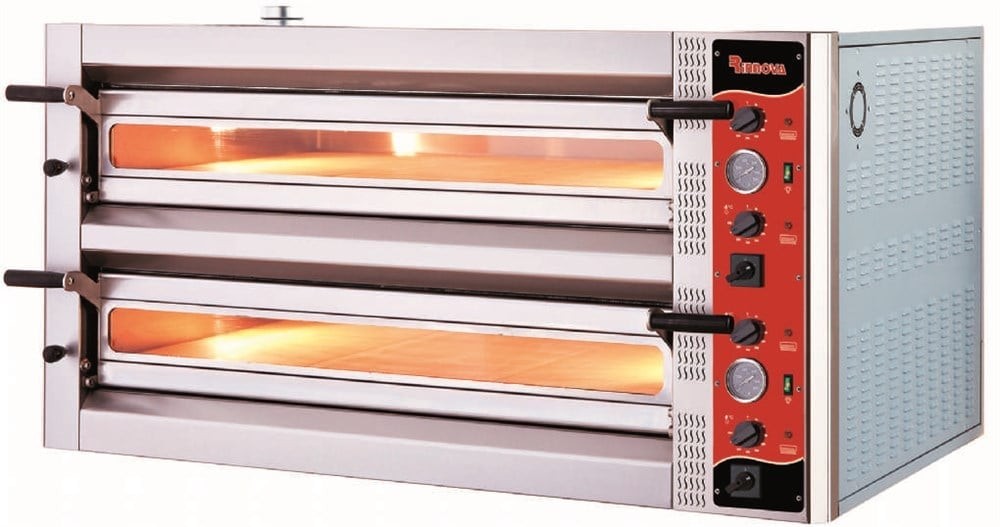 Kalitegaz Pizza Fırını Elektrikli 12x30 cm Pizza Kapasiteli Çift Katlı Manuel 93x62 cm E6302WA Rinnova