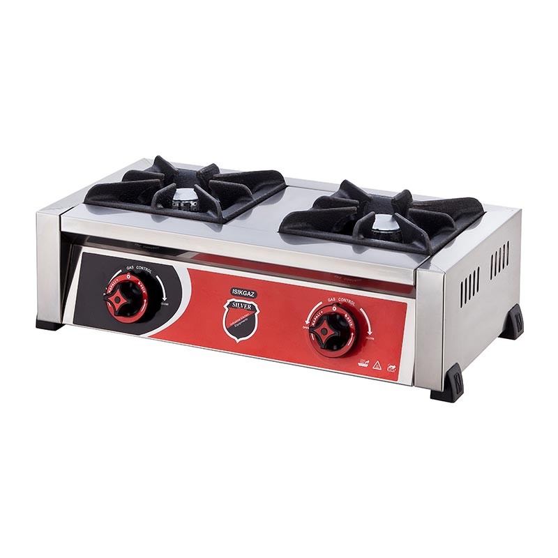 SilverInox Çift Gözlü Set Üstü Mini Ocak, Doğalgazlı & Tüplü