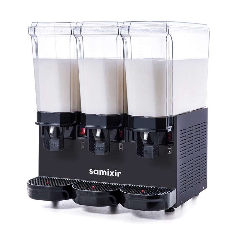Samixir 60.MMM Triple Klasik Karıştırıcılı Soğuk İçecek Dispenseri, 20+20+20 L - Siyah