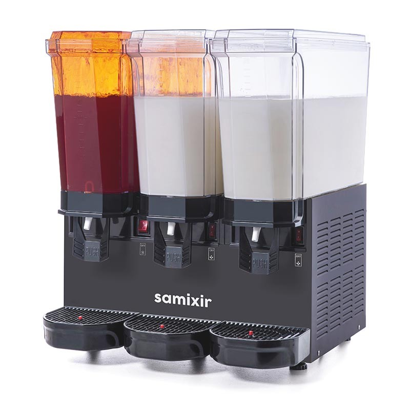 Samixir 60.SMM Klasik Triple Soğuk İçecek Dispenseri, 20+20+20 L, Fıskiyeli-Karıştırıcılı-Karıştırıcılı - Siyah