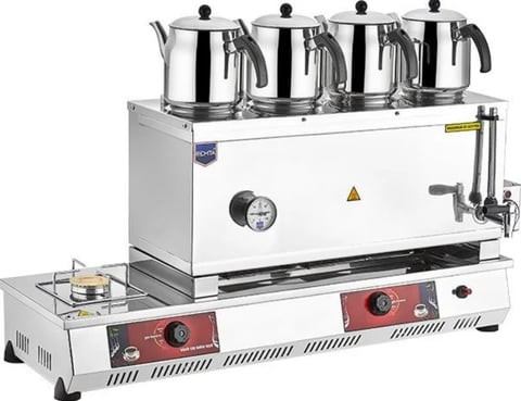 Remta 85 Model 4 Demlikli Gazlı ve Elektrikli (CE) Çay Ocağı N14E