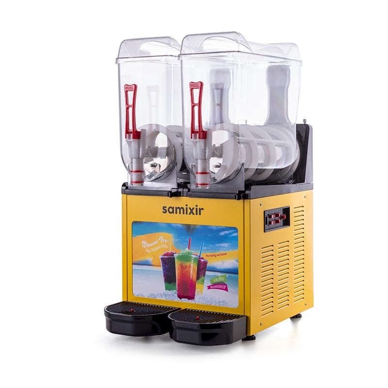 Samixir SLUSH24 Allure Twin Ice Slush Granita Milkshake ve Soğuk Meyve Suyu Dispenseri, 12+12 L
