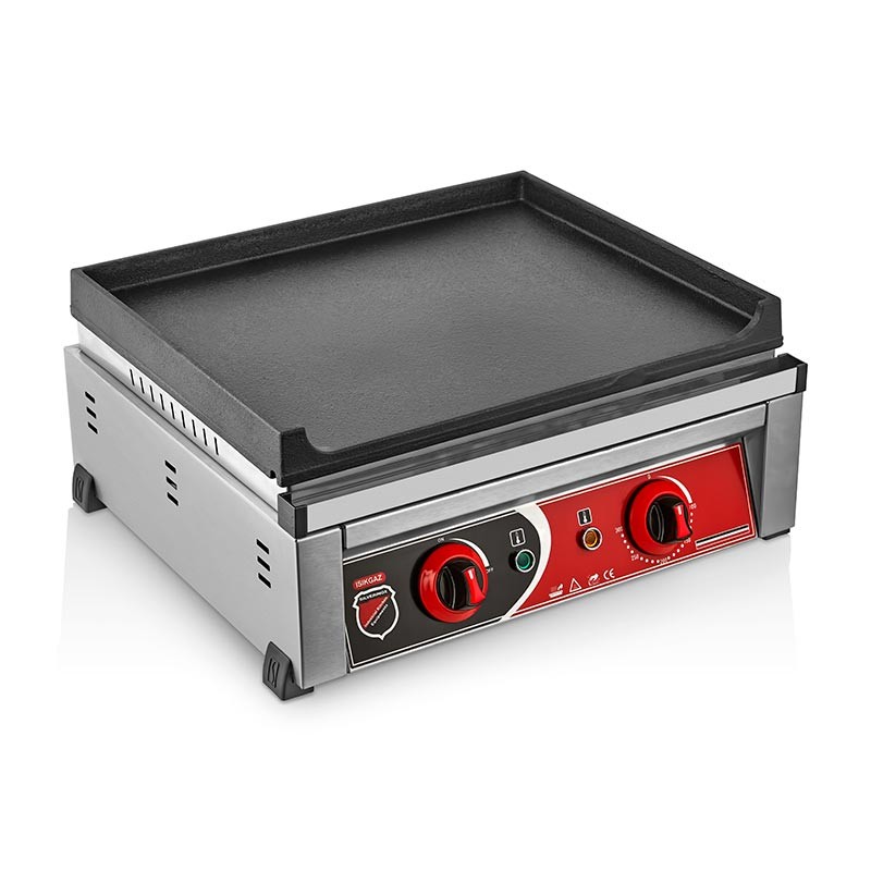 SilverInox Düz Döküm Izgara 50 cm, Elektrikli