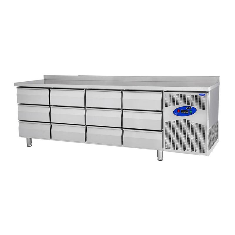 Tezgah Tipi Derin Dondurucu, 12 Çekmeceli, 550 L  CSA CS-TEK 4D-600