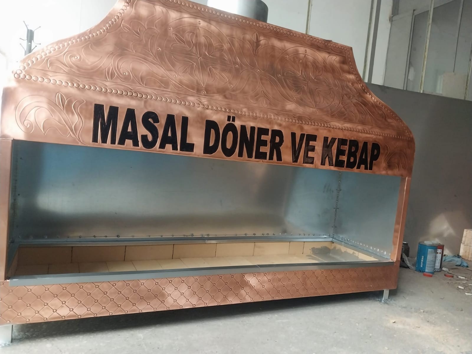 GÜÇLÜ MUTFAK BAKIR OCAKBAŞI MANGAL 100 CM