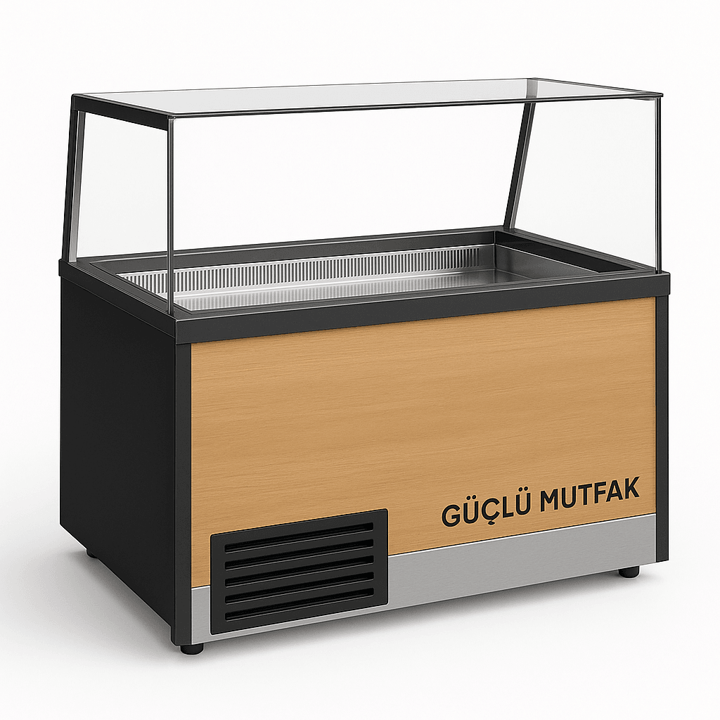 Soğutmalı Çiğ Köfte Dolabı, Dekor Detaylı - 200 CM
