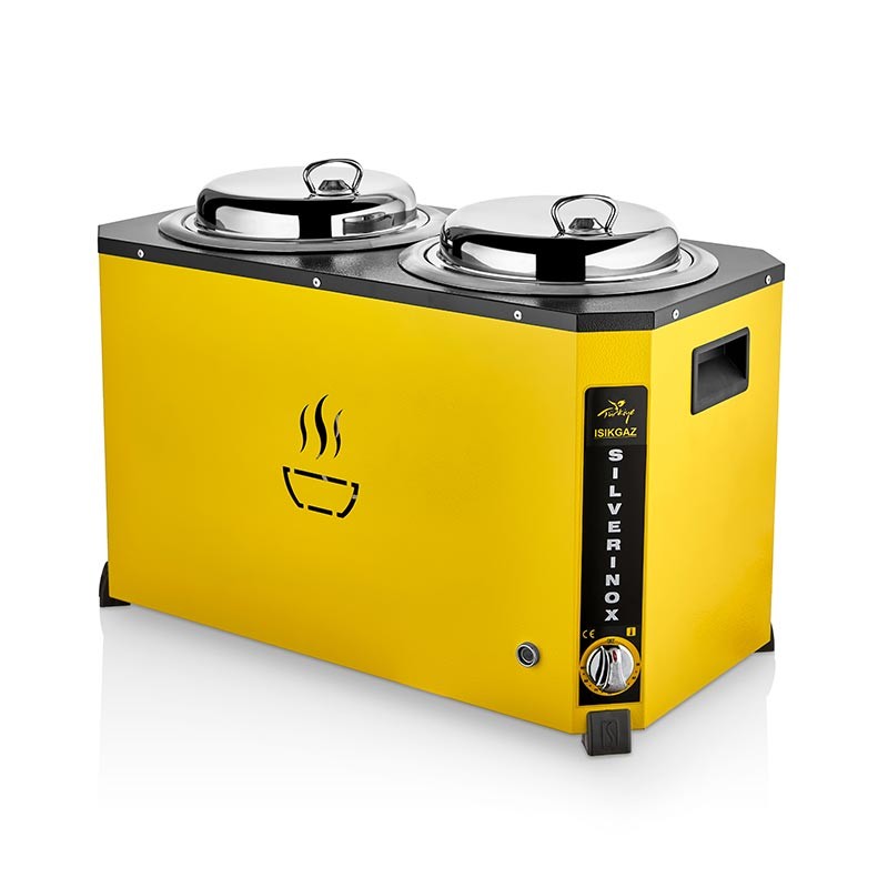 SilverInox Jumbo Çorba Kazanı, 9+9 L - Sarı