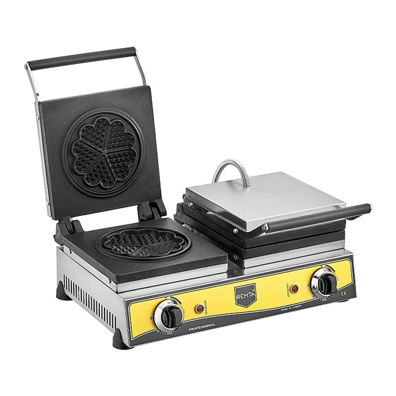 Remta İkili Çiçek Model Waffle Makinesi, Elektrikli