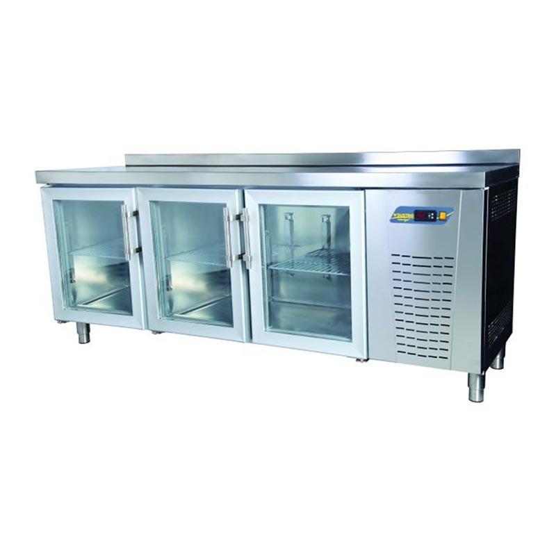 Ndustrio TPG-73-GD Tezgah Tip Gastronorm Buzdolabı Cam Kapılı, 2 Kapılı