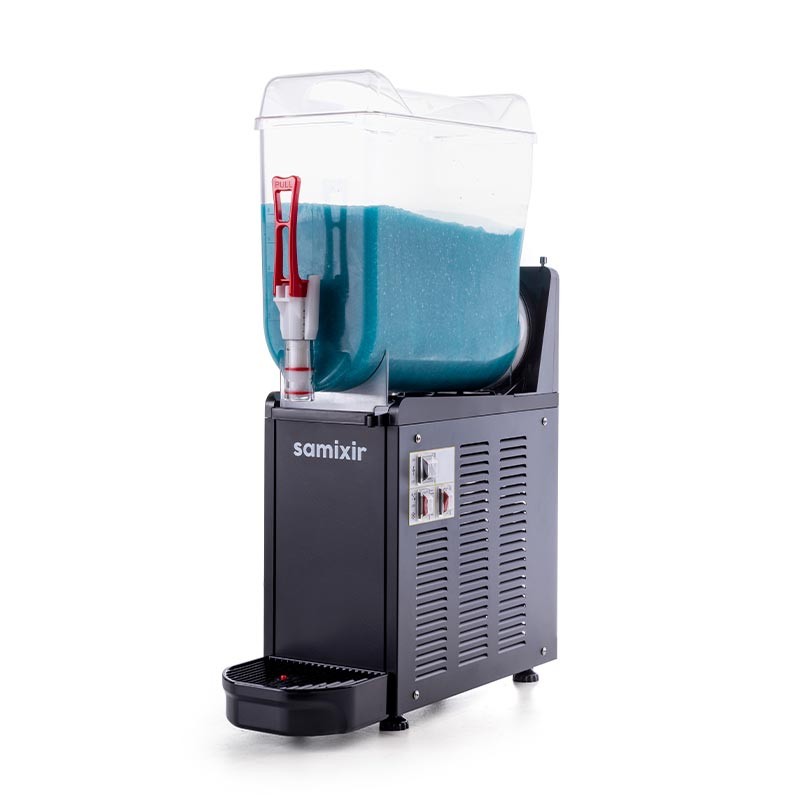 Samixir SLUSH12 Mono Ice Slush Granita Milkshake ve Soğuk Meyve Suyu Dispenseri, 12 L - Siyah