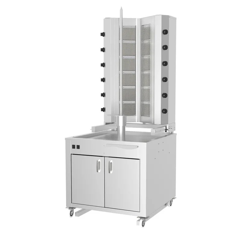 Kalitegaz KLG226VAD V Model Döner Ocağı, 6+6 Radyanlı, Gazlı, Alttan Motorlu, Hareketli Gövde, Dolaplı