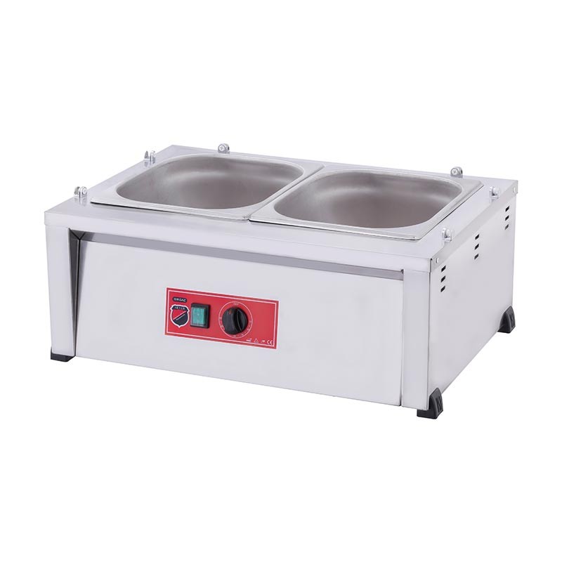 SilverInox Camsız Benmari, 2'li, Elektrikli