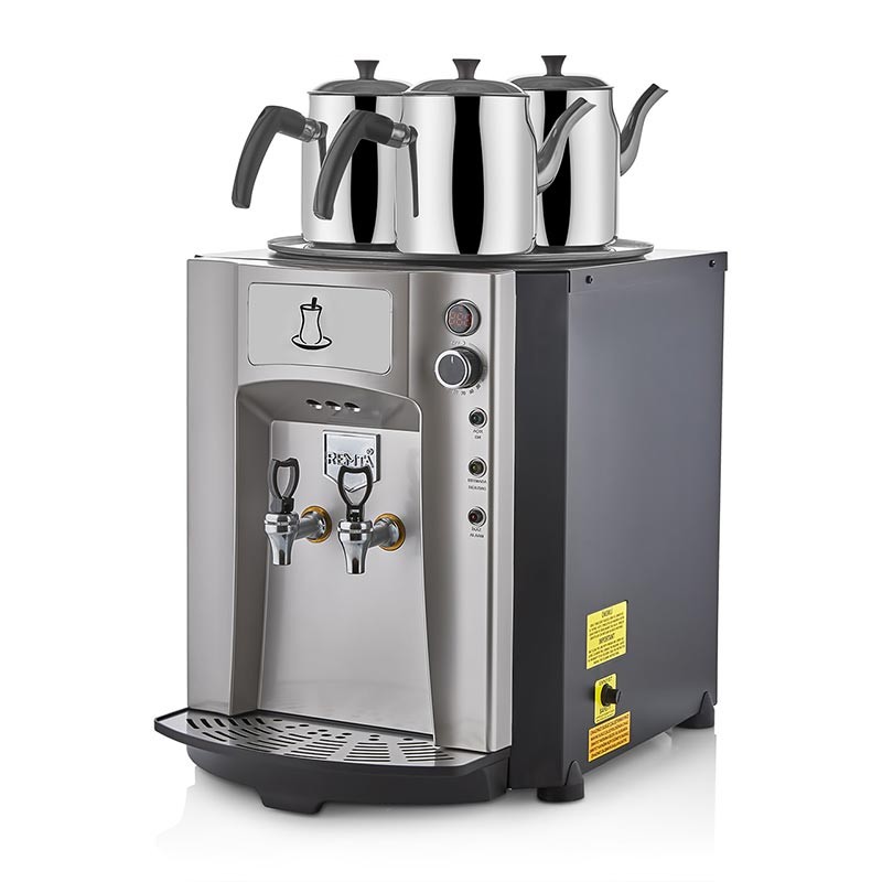 Remta Premium Jumbo Şamandıralı Çay Makinesi, 3 Demlikli, 40 L