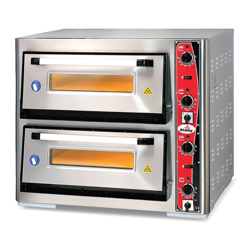  Atalay  (30 cm x 8) Pizza Kapasiteli Çift Katlı Pizza Fırını, Elektrikli