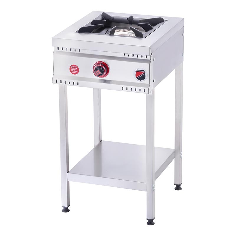 SilverInox 1 Gözlü Taban Raflı Midi Ocak, 50x60x85 cm, Doğalgazlı & Tüplü