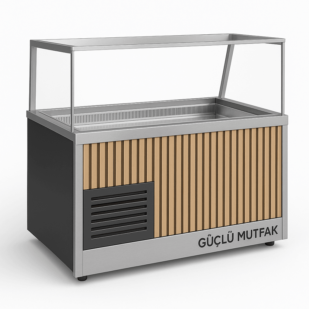 Soğutmalı Çiğ Köfte Dolabı, Dekor Detaylı - 150 CM