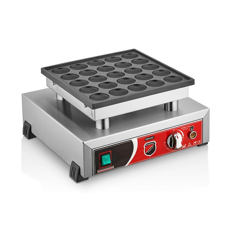SilverInox Yuvarlak Bubble Waffle Makinesi, Tekli, Elektrikli