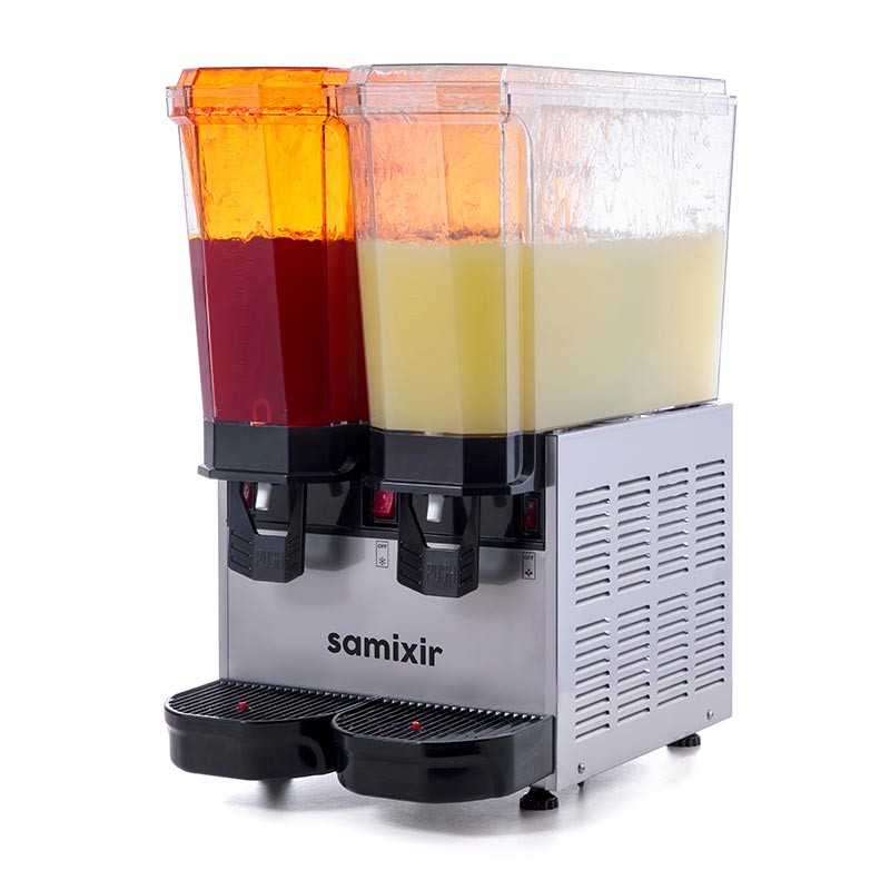 Samixir 40.SS Klasik Twin Soğuk İçecek Dispenseri, 20+20 L, Fıskiyeli - İnox